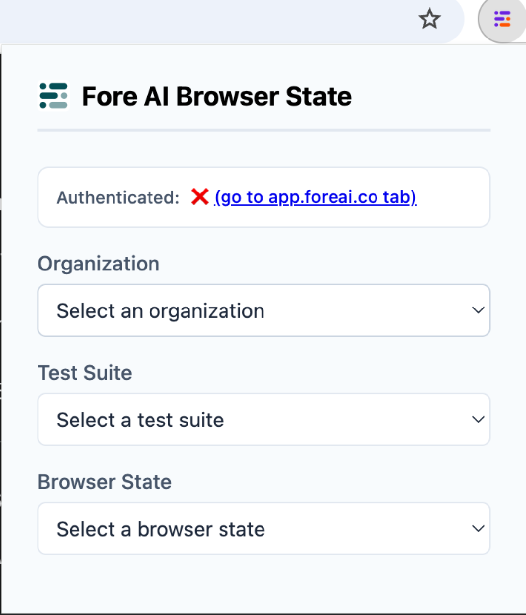 Chrome extension setup and authentication