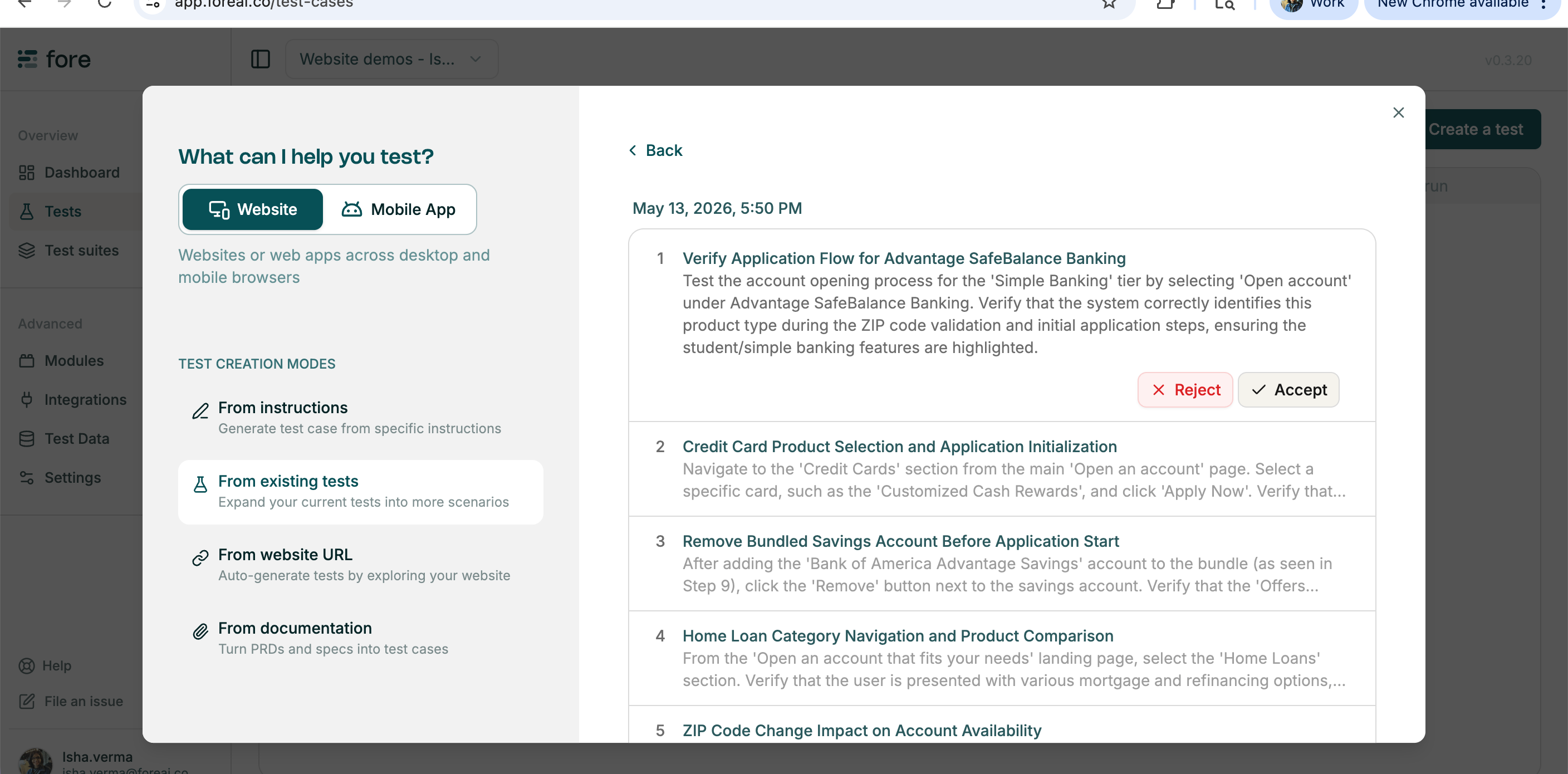 Explore agent — From website URL
