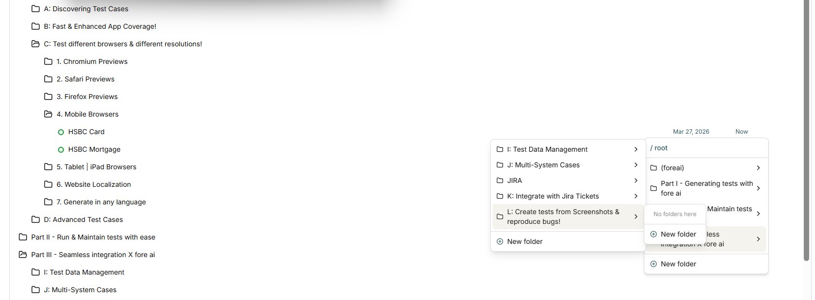 Folder destination picker