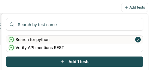 Adding tests